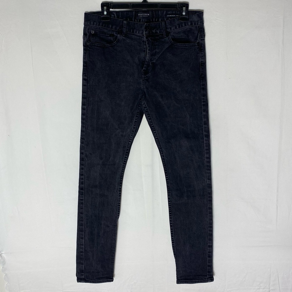 Pacsun Washed Black Stacked Skinny Jeans 30 Minimalist Contemporary Retro